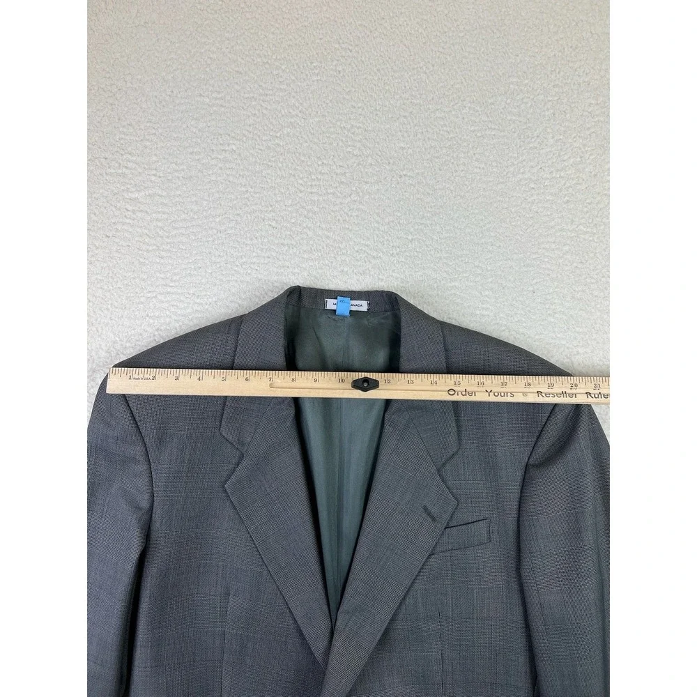 Yves‎ Saint Laurent Blazer Mens 42R Gray Plaid Wool Blend Sport Coat Dillard's